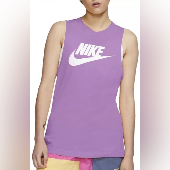 Nike Women's Lavender Muscle Tee - Picture 1 of 8